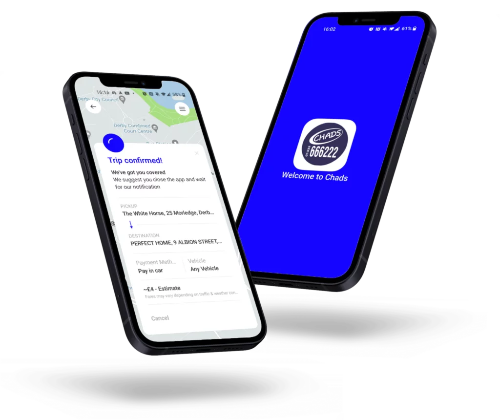 chads cars derby taxi app