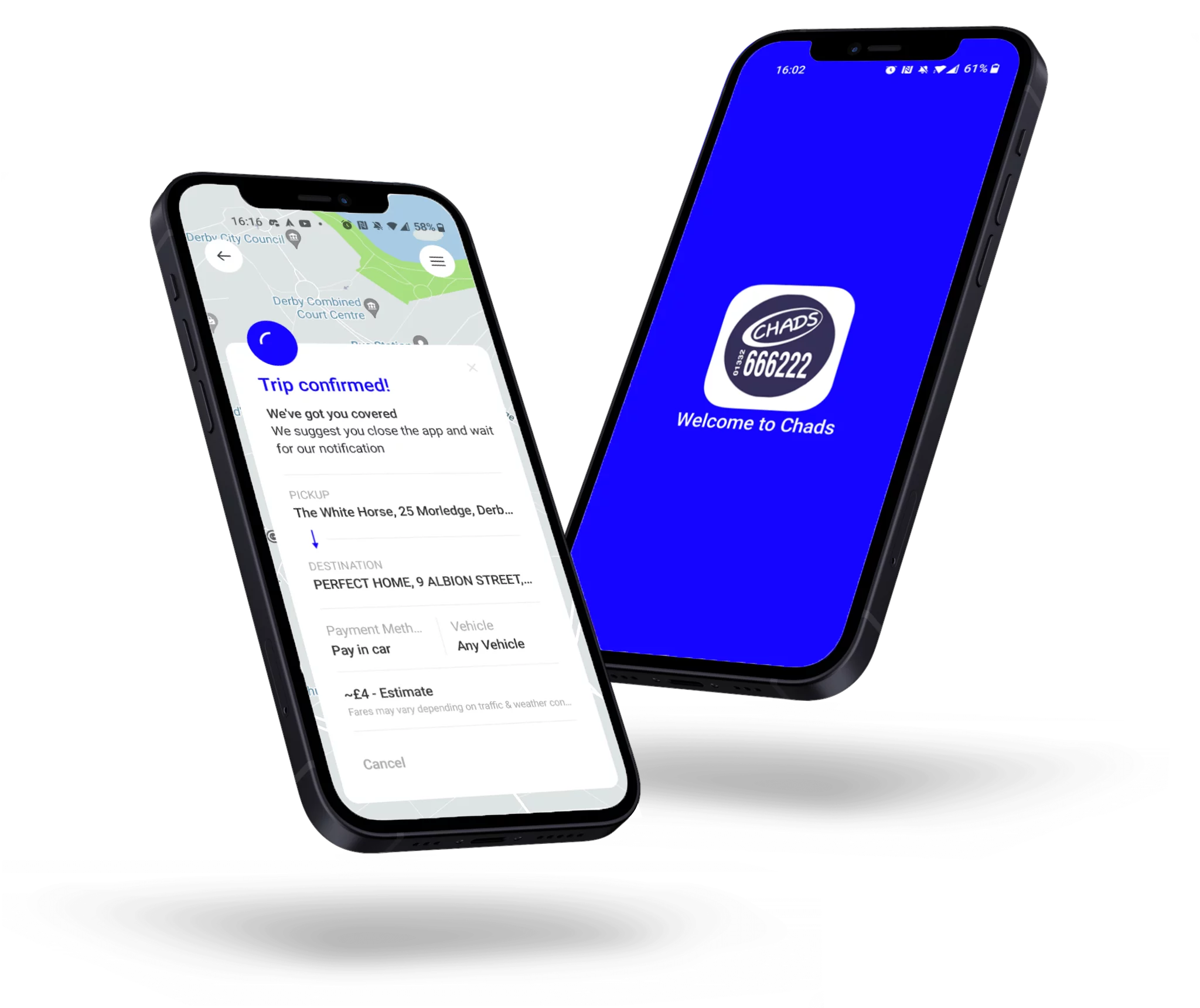 chads cars derby taxi app